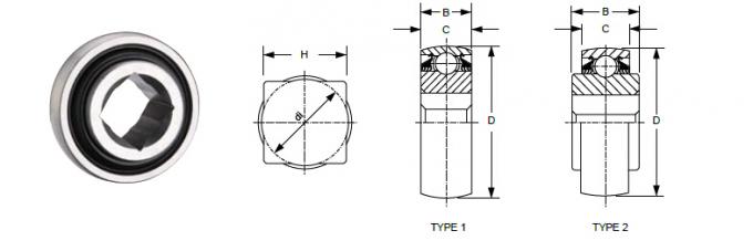 Alto diámetro interior profundo del cuadrado del rodamiento de bolitas del surco de la lubricación SBX1135 0