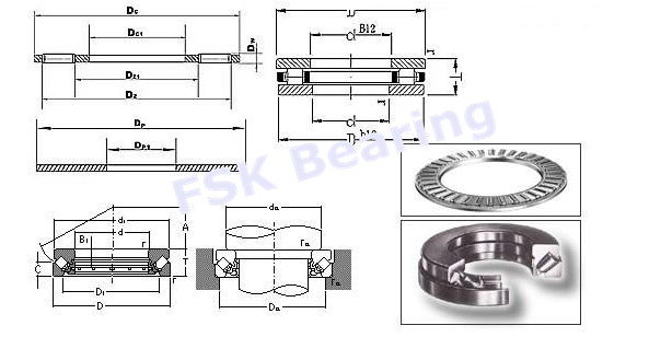 Unidad de montaje cilíndrica del rodamiento de rodillos de la lavadora del transporte axial de INA GS 89434 1