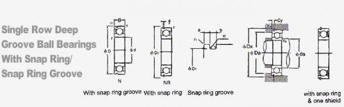 Carga radial 63/32N del surco de los rodamientos de retención del surco profundo no estándar del anillo 0