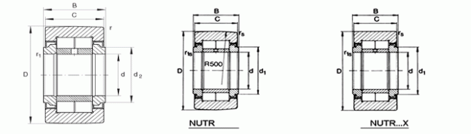 Rodamientos de rodillos axiales sellados del camión de la dirección NUTR25 para la máquina resistente 0