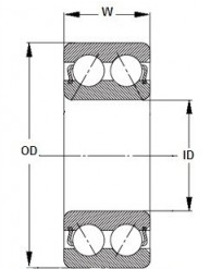 Rodamiento de bolitas angular del contacto del aire/acondicionado del compresor de la fila automotriz del doble 40BG05S1G 2DS 0
