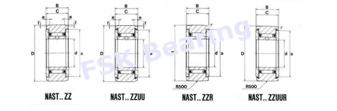 Identificación apoyada separada radial del rodamiento de rodillos de aguja de NAST 35 ZZ 35 milímetros 1