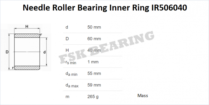 Manga interna de Bush del acerocromo de Thicked IR506040 IR556025 IR556035 Ring For Needle Roller Bearing Gcr15 0